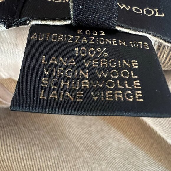 Mabitex Tasmanian Wool Twill Tan Cuffed Flat-Front Dress Pants - Men's 50/34x30 - Picture 9 of 9